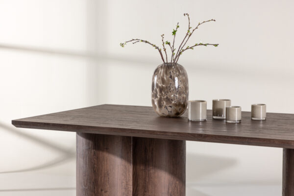 Table de repas marron Olga 210x100