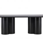 Table de repas noire Olga 210x100