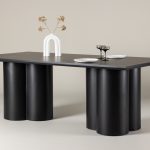Table de repas noire Olga 210x100