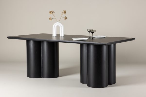 Table de repas noire Olga 210x100