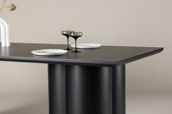 Table de repas noire Olga 210x100