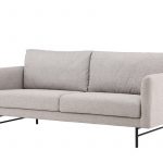 Canapé 3 places Himmel beige en tissu avec pieds métal, canapé confortable au design contemporain pour salon élégant