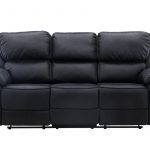 Canapé inclinable noir Salvino en microfibre avec fonction relax et assises confortables