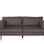 Canapé 3 places Bosco marron en microfibre avec pieds en acier noir, canapé confortable au design scandinave contemporain