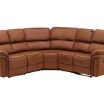 Canapé d'angle inclinable marron Salvino en microfibre avec fonction relax et assises généreuses