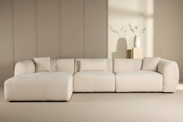 Canapé d’angle beige Polycarpe