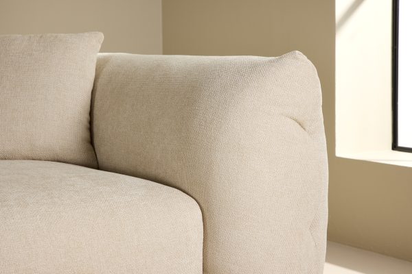 Canapé d’angle beige Polycarpe