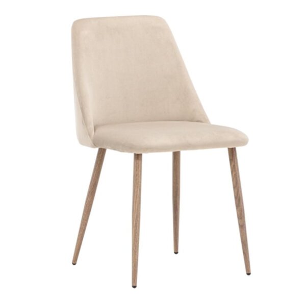 Chaise de salle à manger beige Niza – lot de 2