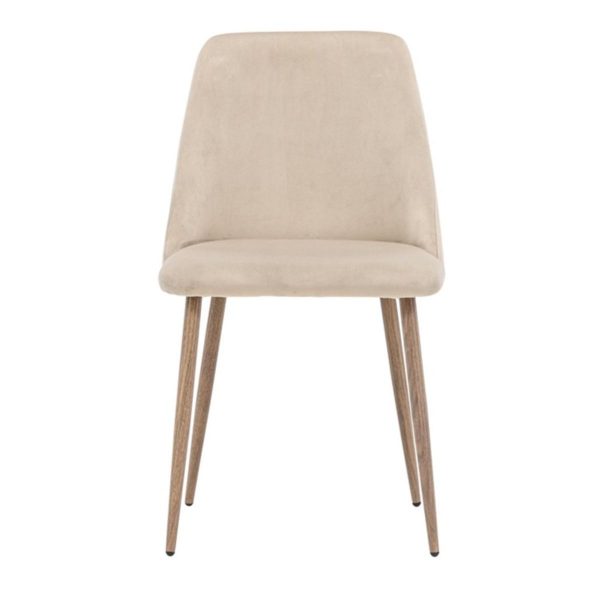 Chaise de salle à manger beige Niza – lot de 2