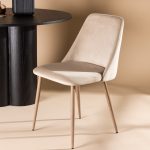 Chaise de salle à manger beige Niza – lot de 2