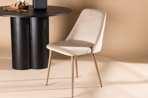 Chaise de salle à manger beige Niza – lot de 2