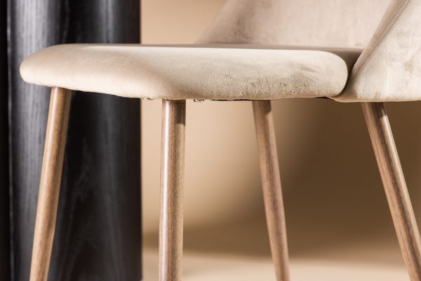 Chaise de salle à manger beige Niza – lot de 2