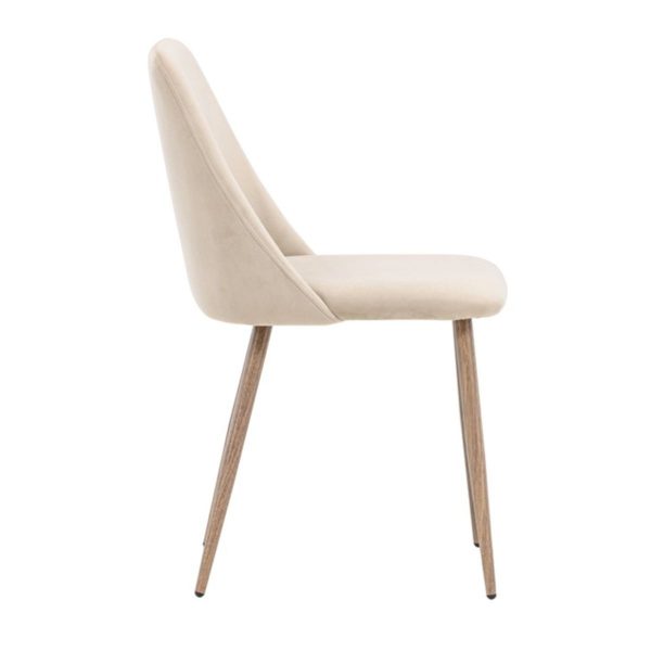 Chaise de salle à manger beige Niza – lot de 2