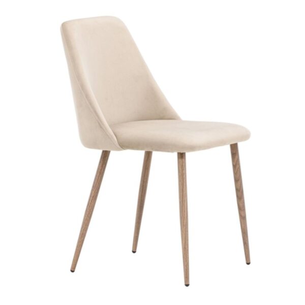 Chaise de salle à manger beige Niza – lot de 2