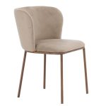 chaise de salle a manger edona beige (1) Chaise de salle à manger beige Edona – lot de 2