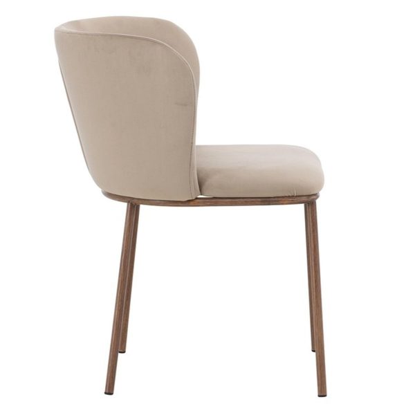 chaise de salle a manger edona beige (11) Chaise de salle à manger beige Edona – lot de 2