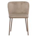 chaise de salle a manger edona beige (2) Chaise de salle à manger beige Edona – lot de 2