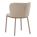 chaise de salle a manger edona beige (7) Chaise de salle à manger beige Edona – lot de 2