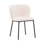 Chaise de salle à manger blanche Edona – lot de 2