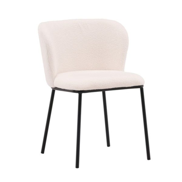 Chaise de salle à manger blanche Edona – lot de 2