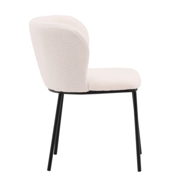 Chaise de salle à manger blanche Edona – lot de 2