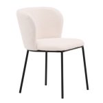Chaise de salle à manger blanche Edona – lot de 2