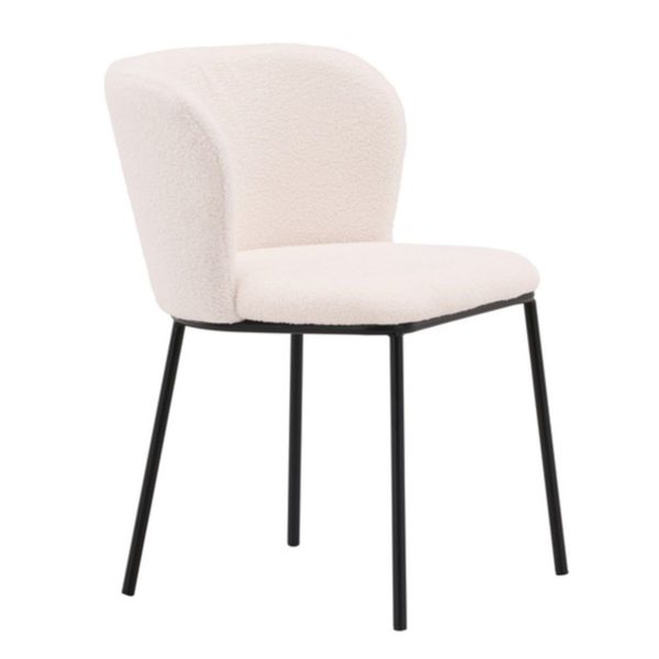 Chaise de salle à manger blanche Edona – lot de 2