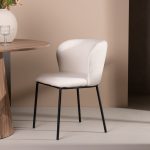 Chaise de salle à manger blanche Edona – lot de 2