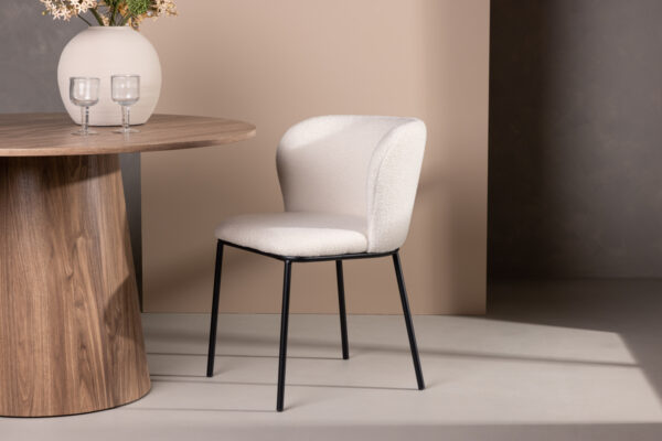 Chaise de salle à manger blanche Edona – lot de 2