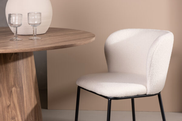 Chaise de salle à manger blanche Edona – lot de 2