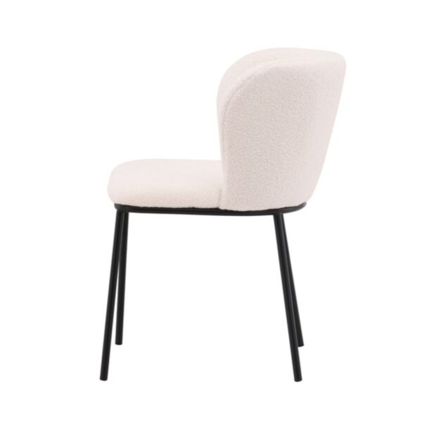 Chaise de salle à manger blanche Edona – lot de 2
