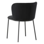 chaise de salle a manger edona noire (3) Chaise de salle à manger noire Edona – lot de 2