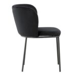 chaise de salle a manger edona noire (4) Chaise de salle à manger noire Edona – lot de 2
