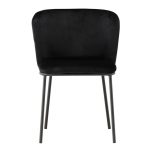 chaise de salle a manger edona noire (6) Chaise de salle à manger noire Edona – lot de 2