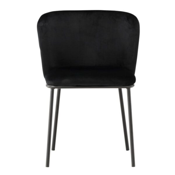 chaise de salle a manger edona noire (6) Chaise de salle à manger noire Edona – lot de 2