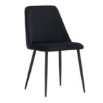 Chaise de salle à manger noire Niza – lot de 2