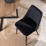 Chaise de salle à manger noire Niza – lot de 2