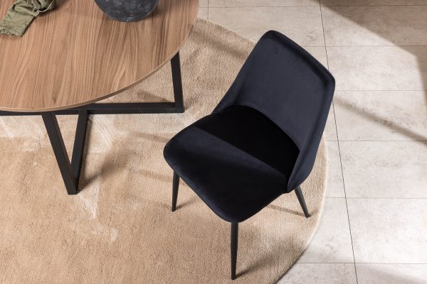 Chaise de salle à manger noire Niza – lot de 2