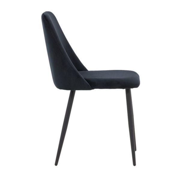 Chaise de salle à manger noire Niza – lot de 2