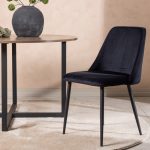 Chaise de salle à manger noire Niza – lot de 2