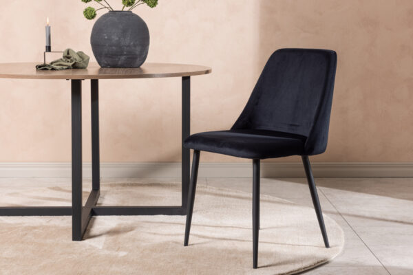 Chaise de salle à manger noire Niza – lot de 2