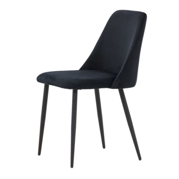 Chaise de salle à manger noire Niza – lot de 2