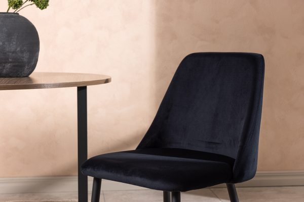Chaise de salle à manger noire Niza – lot de 2