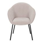 Chaise rembourrée beige Marvens