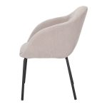 Chaise rembourrée beige Marvens