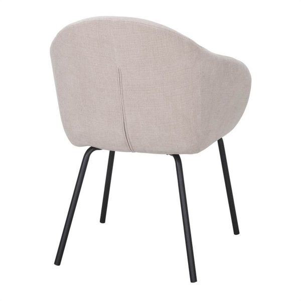 Chaise rembourrée beige Marvens