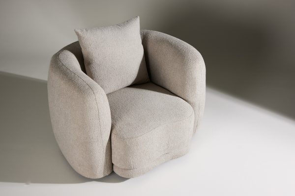 Fauteuil beige Cilio