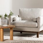 Fauteuil de salon beige Oleg