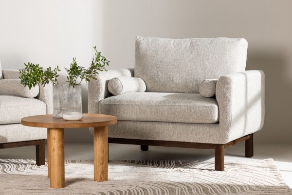 Fauteuil de salon beige Oleg