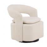 Fauteuil bouclette blanc Hardy